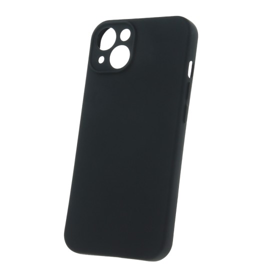 Capa de Silicone com Moldura de Câmera para Apple iPhone 15 Plus Preto